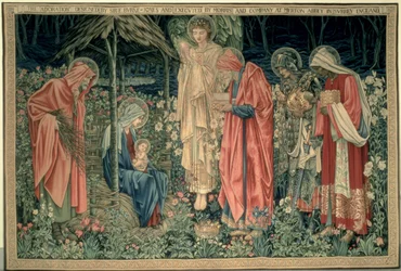 The Adoration of the Magi, made by William Morris and Co., Merton Abbey